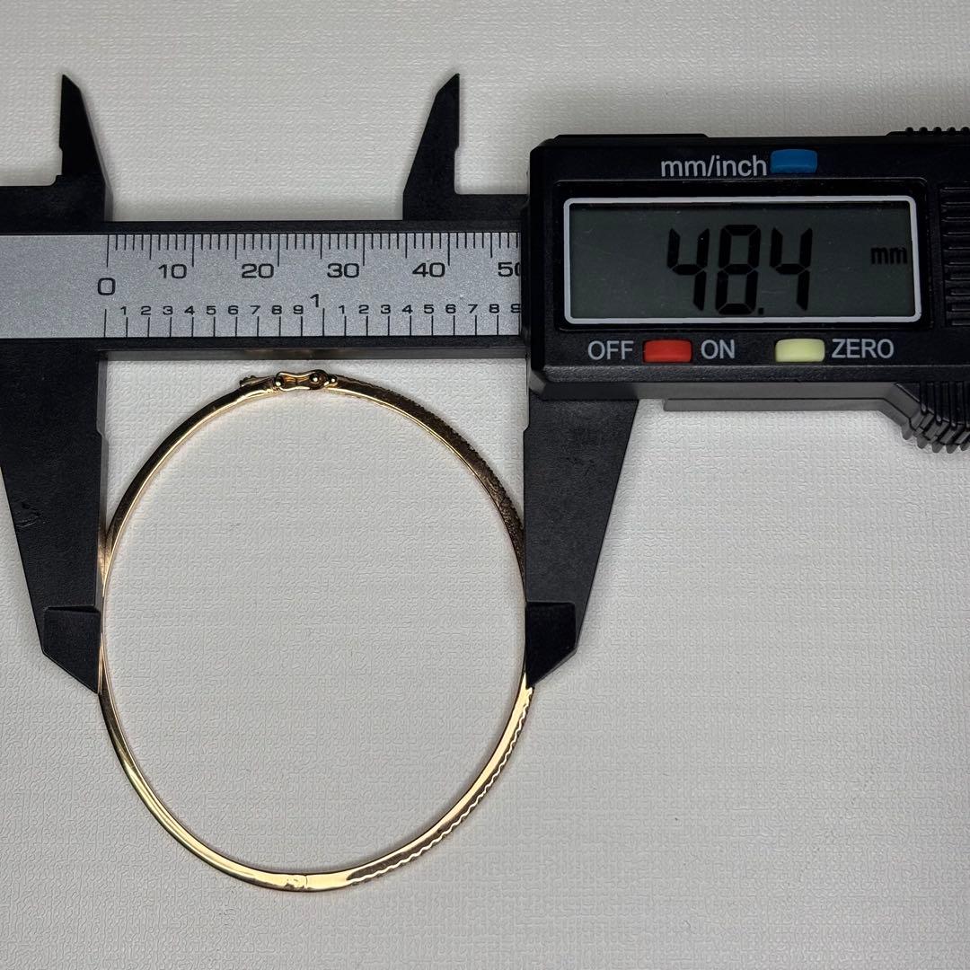 ダイヤモンド K18PG バングル ピンクゴールド