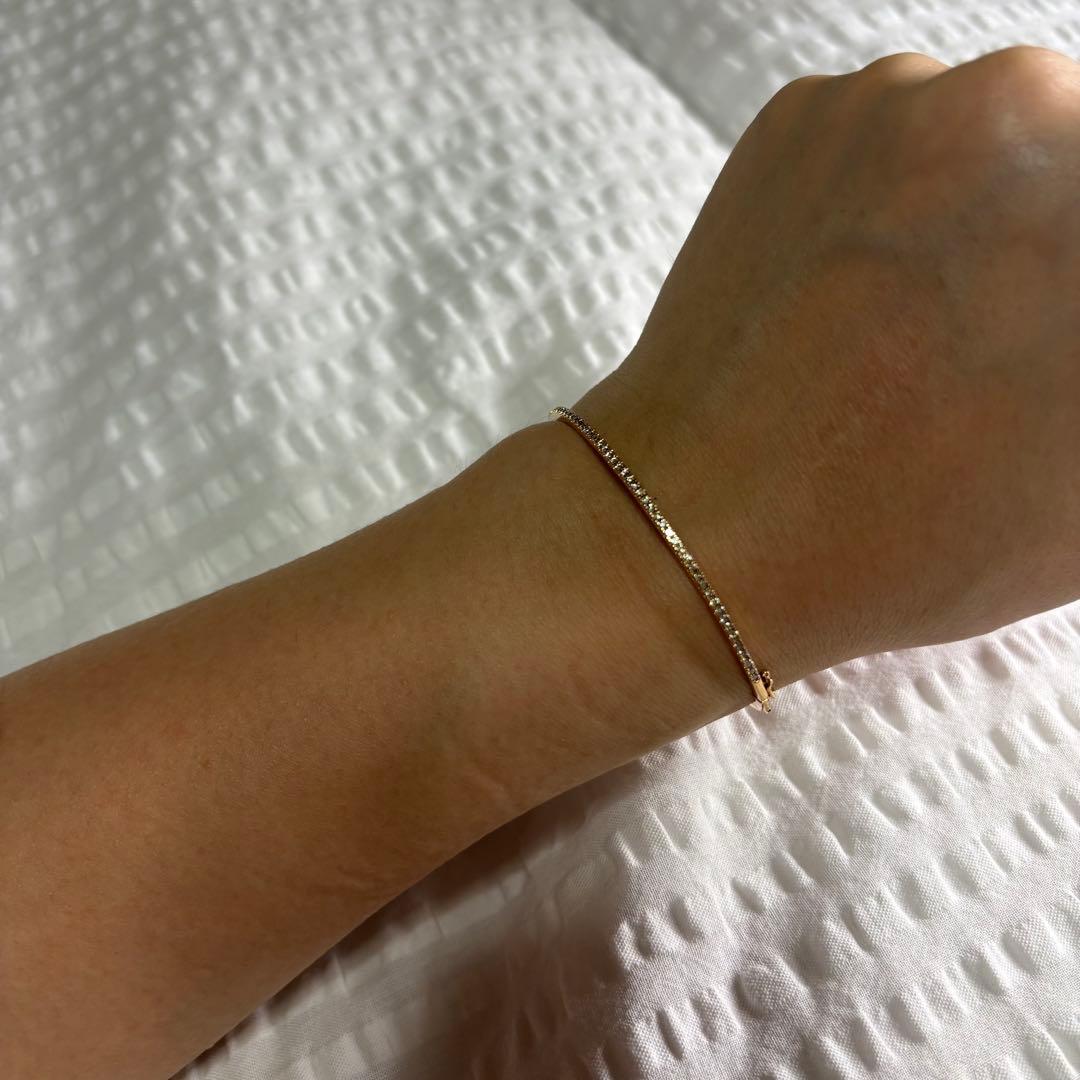 ダイヤモンド K18PG バングル ピンクゴールド