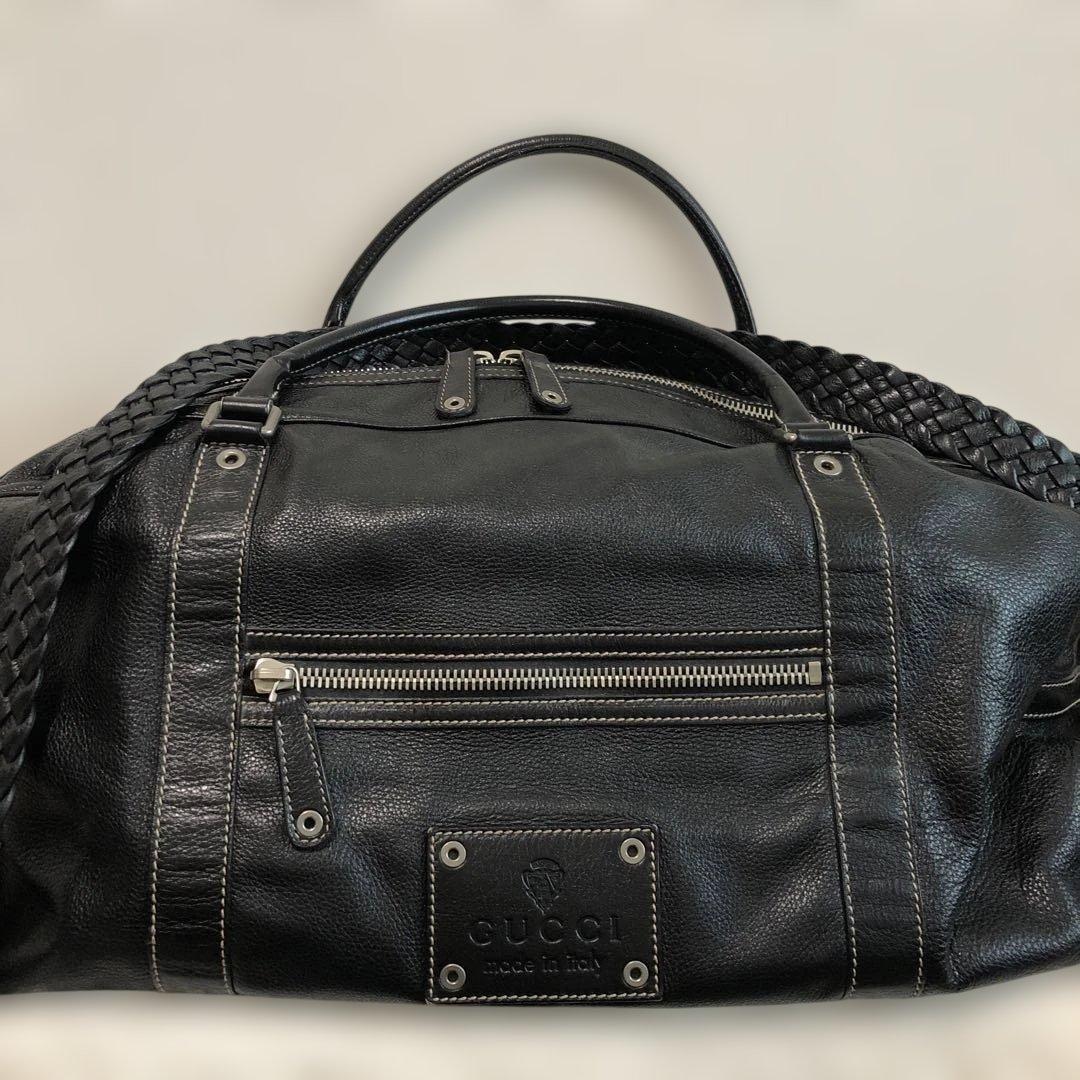 GUCCI ブラック ボストンバッグ　２回のみ使
