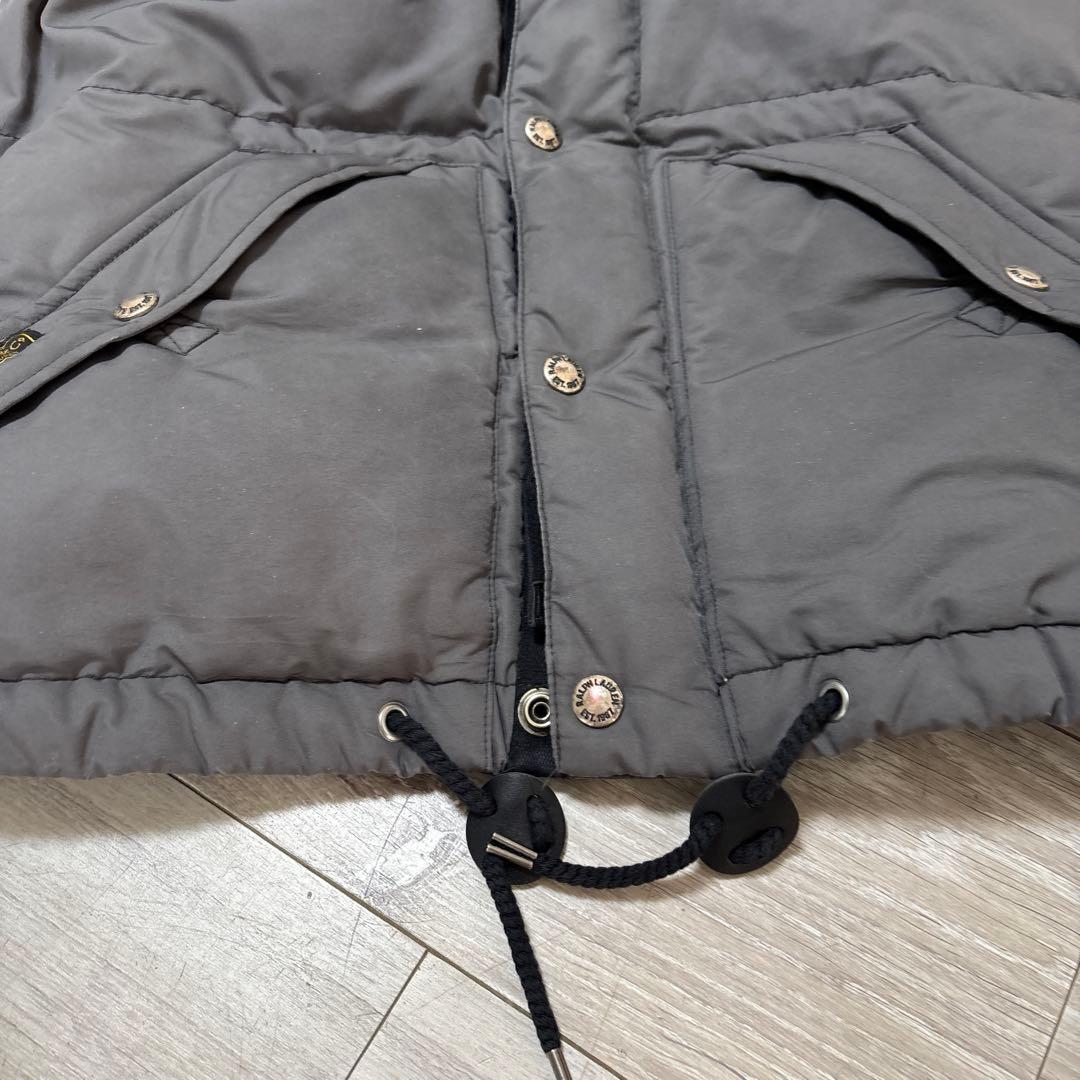ポロラルフローレン❣️フード付きダウンベスト グレー　レディースＳ