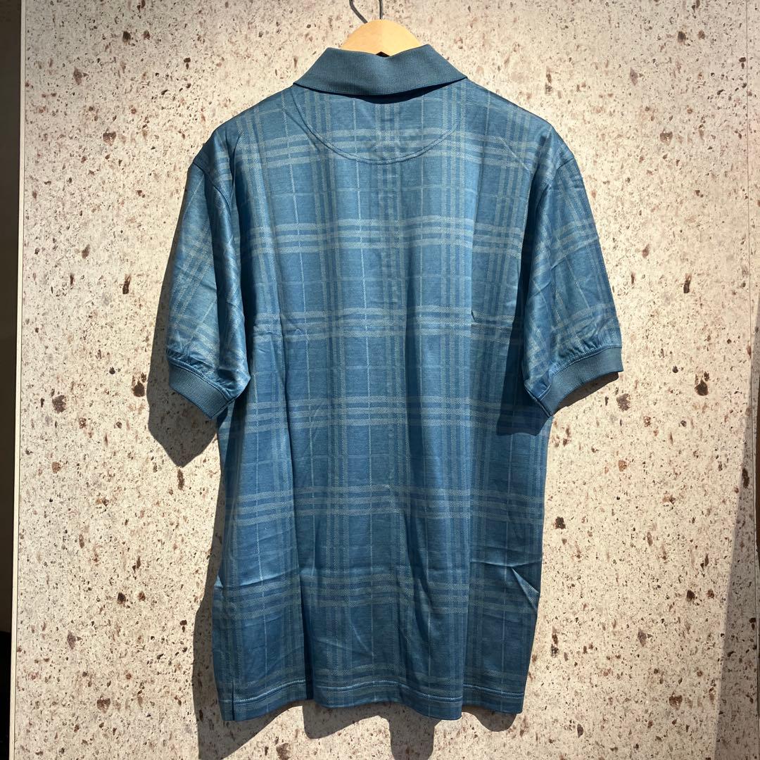 新品　イタリア製　BURBERRY GOLF チェック柄ポロシャツ　バーバリー