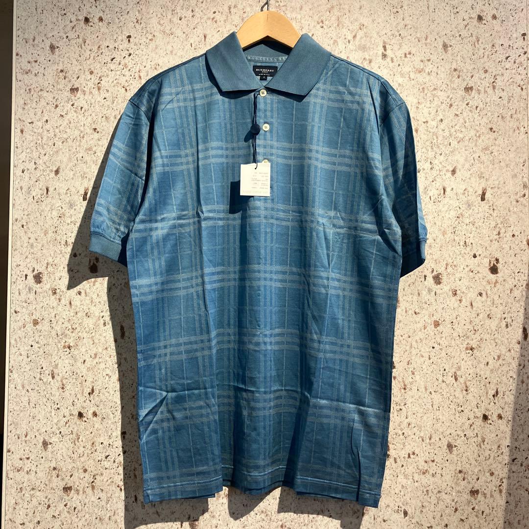 新品　イタリア製　BURBERRY GOLF チェック柄ポロシャツ　バーバリー