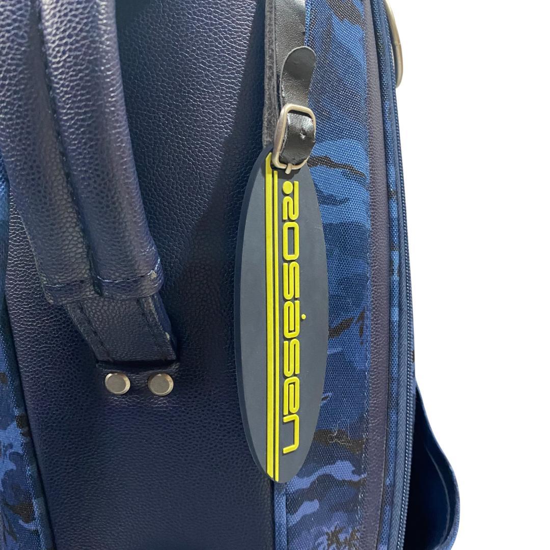 Rosasen ロサーセン キャディバッグ ネイビー 総柄 ゴルフ 9型 5分割