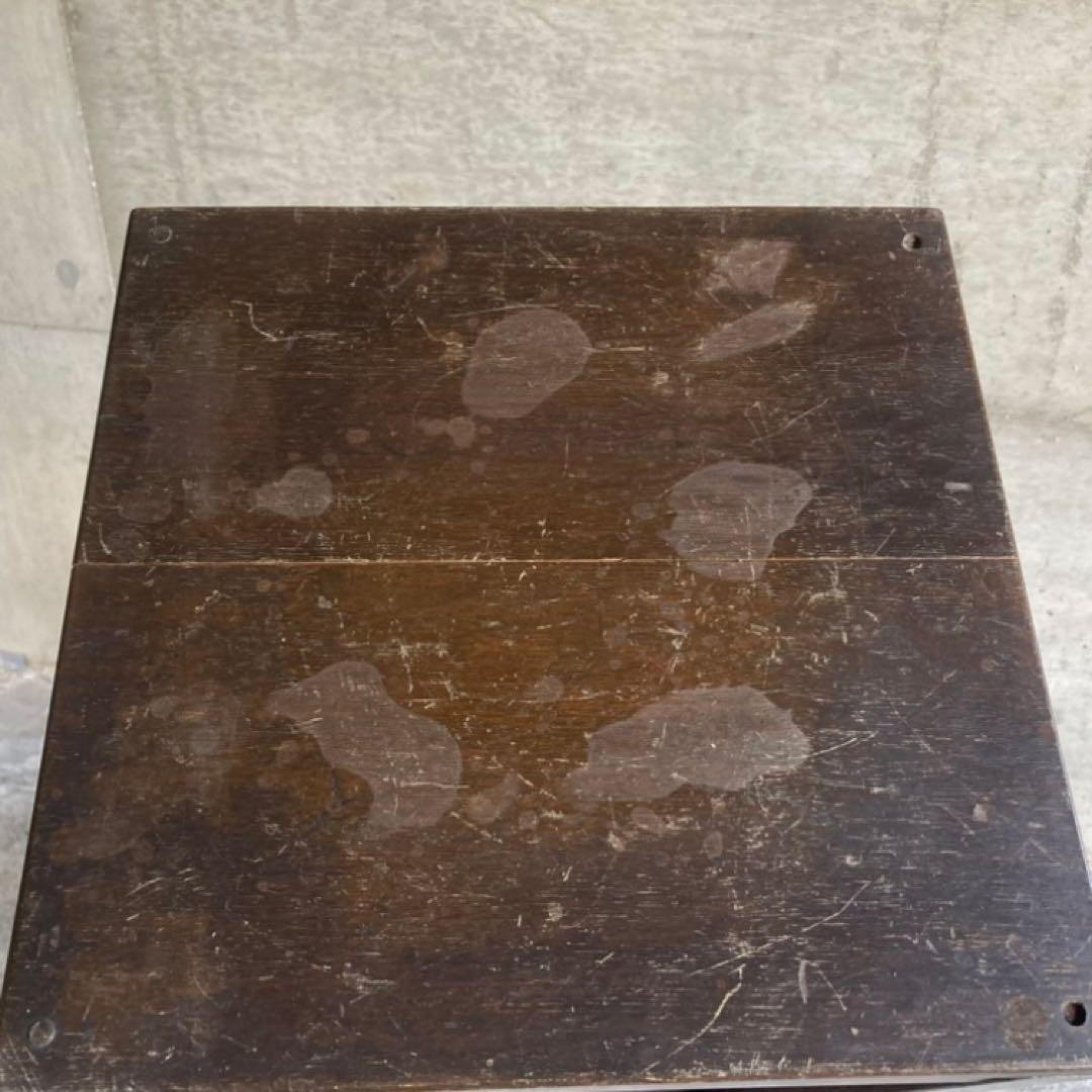 古い味のある飾り棚 置物台 電話台 花台 ラック シェルフ 棚 木製 レトロ