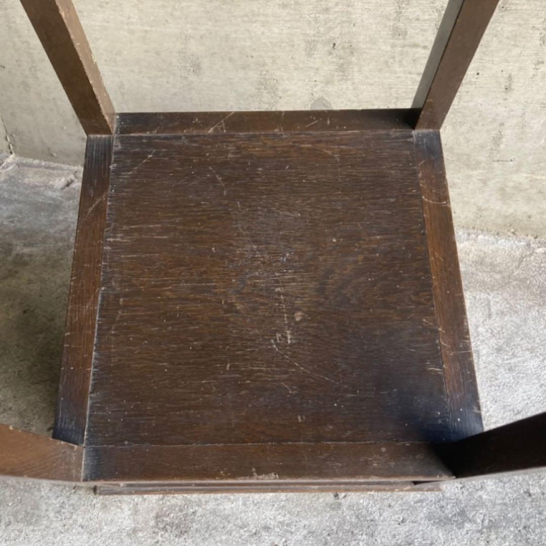 古い味のある飾り棚 置物台 電話台 花台 ラック シェルフ 棚 木製 レトロ