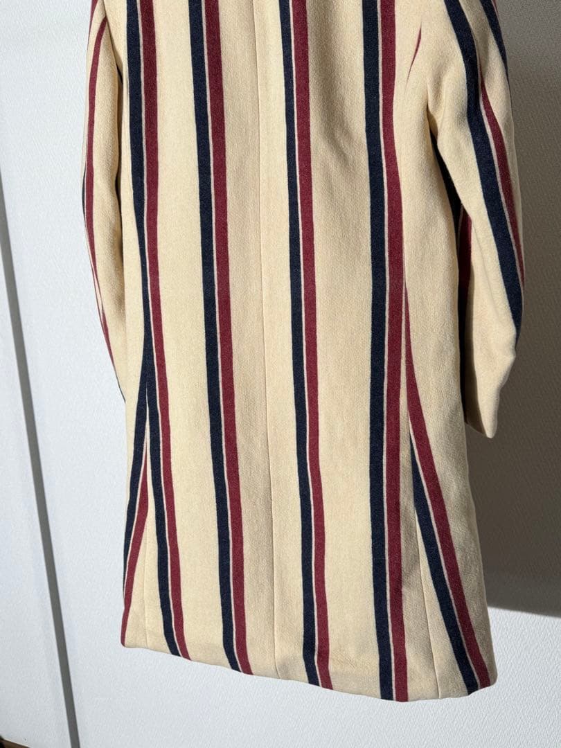 ドリスヴァンノッテン 13aw ストライプ柄 チェスターコート ウールコート