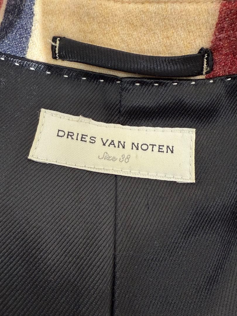 ドリスヴァンノッテン 13aw ストライプ柄 チェスターコート ウールコート