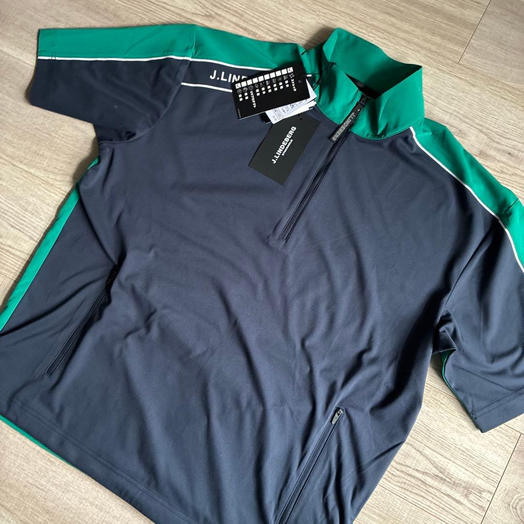 未使用 jリンドバーグ ゴルフウェア 半袖ハーフジップウィンドーブレーカー M