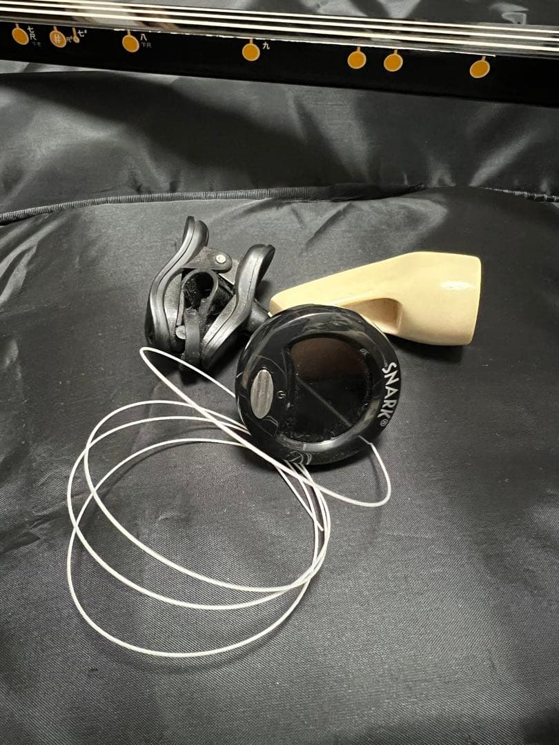 三線本体 蛇皮 金糸刺繍