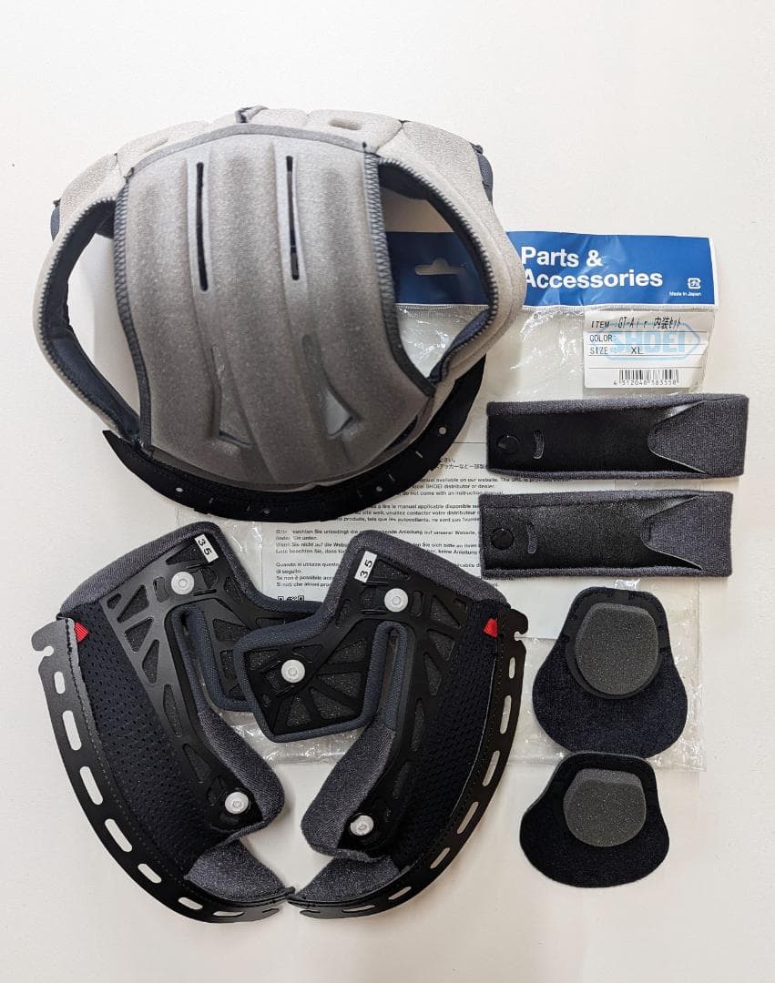 開封済　SHOEI GT-Air 内装セット XL 4512048383558