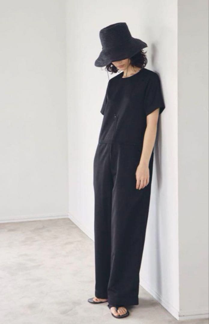 TODAYFUL ハーフスリーブワイドコンビネゾン ブラック