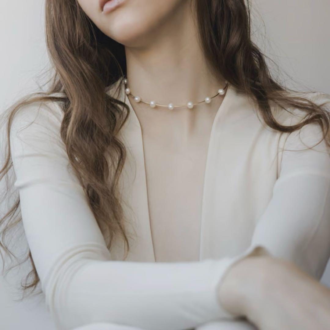 ripsalis パールドットチョーカー Mサイズ