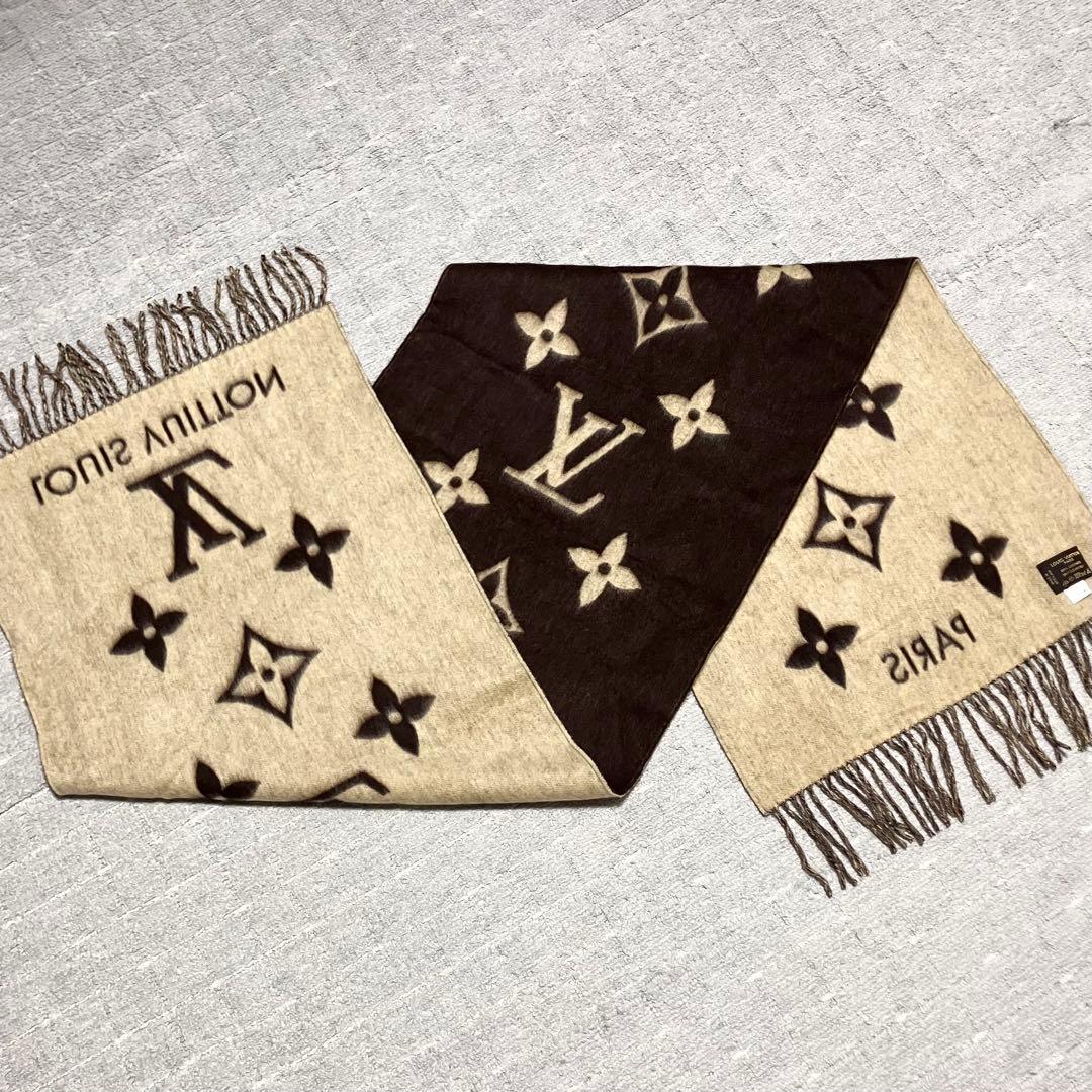 ルイヴィトン［マフラー］レイキャビック　カシミヤ100%　エシャルプ　モノグラム