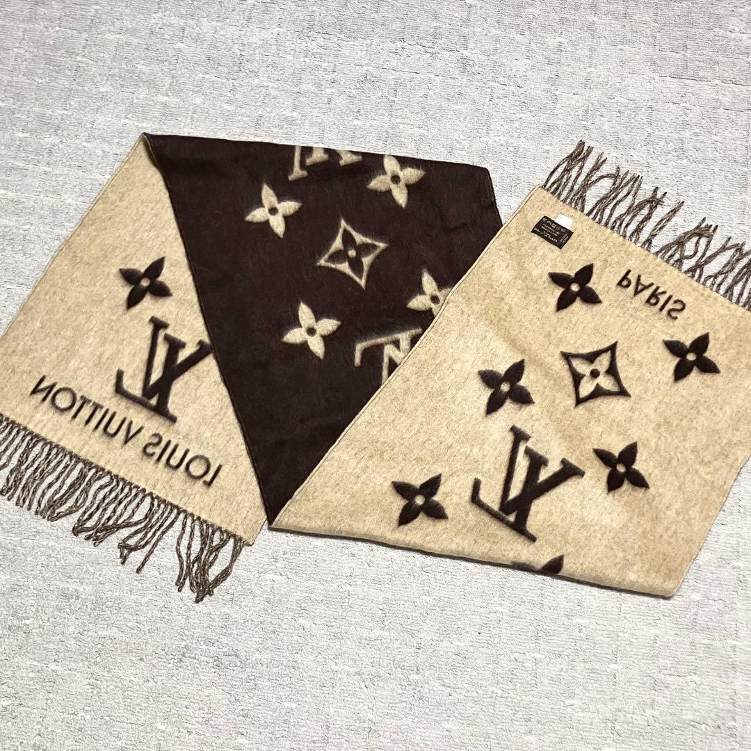 ルイヴィトン［マフラー］レイキャビック　カシミヤ100%　エシャルプ　モノグラム