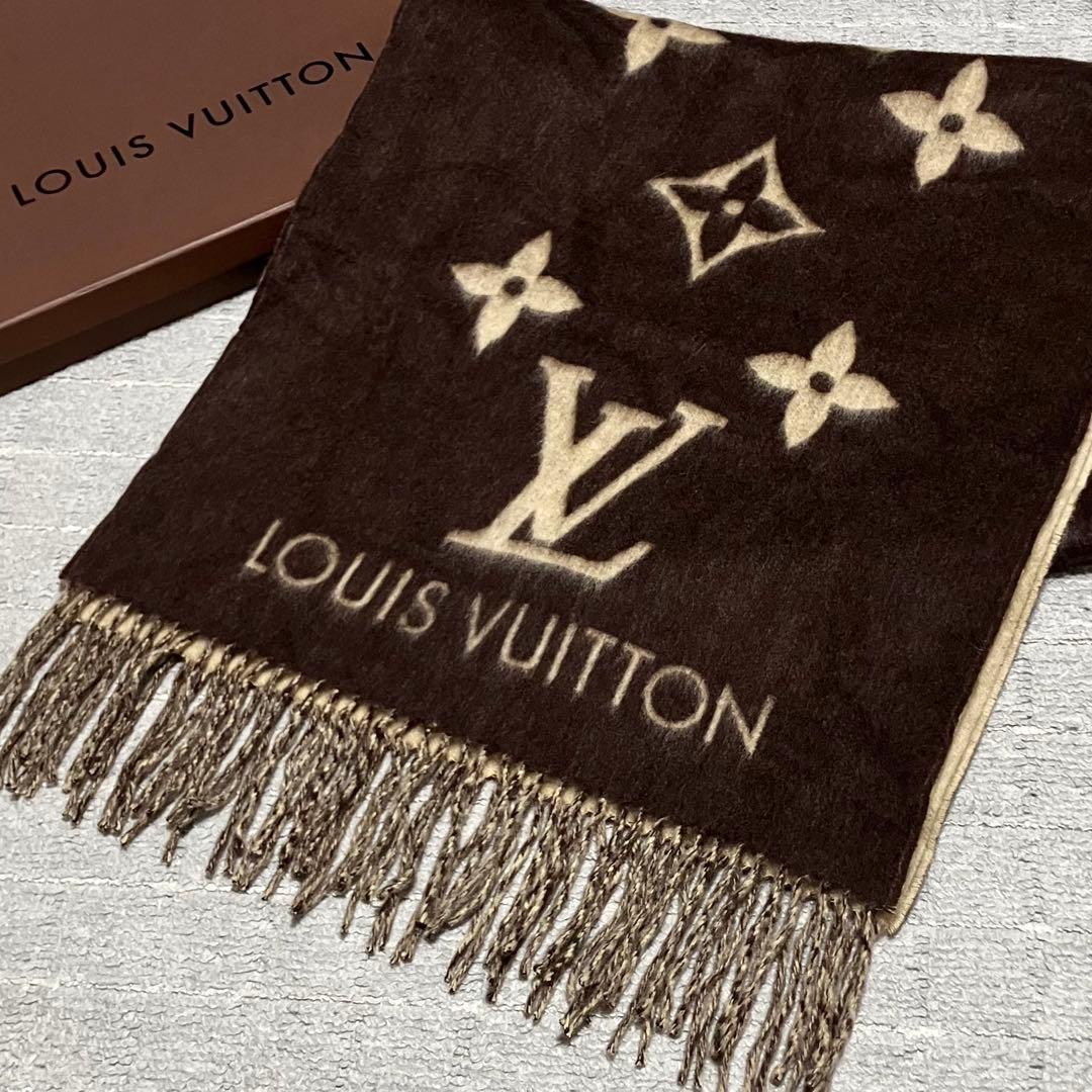 ルイヴィトン［マフラー］レイキャビック　カシミヤ100%　エシャルプ　モノグラム