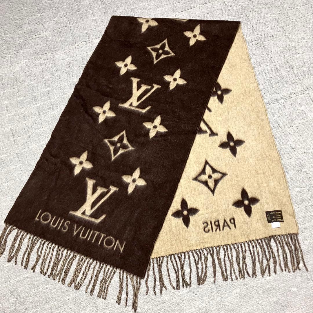 ルイヴィトン［マフラー］レイキャビック　カシミヤ100%　エシャルプ　モノグラム