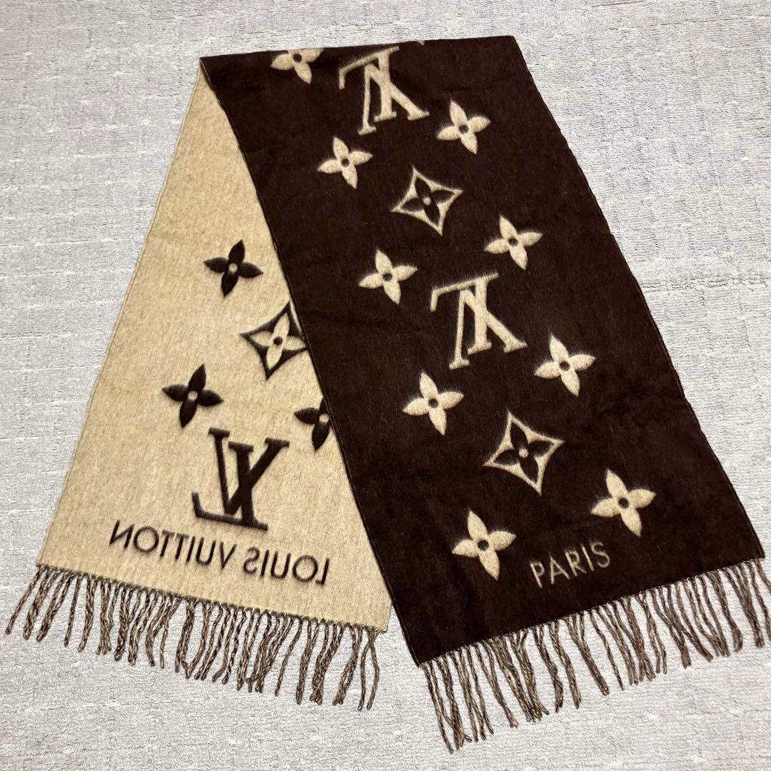 ルイヴィトン［マフラー］レイキャビック　カシミヤ100%　エシャルプ　モノグラム