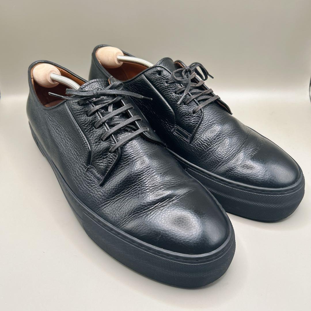 『美品』ユナイテッドアローズ ドレススニーカー 革靴 シボ革 ブラック　28cm