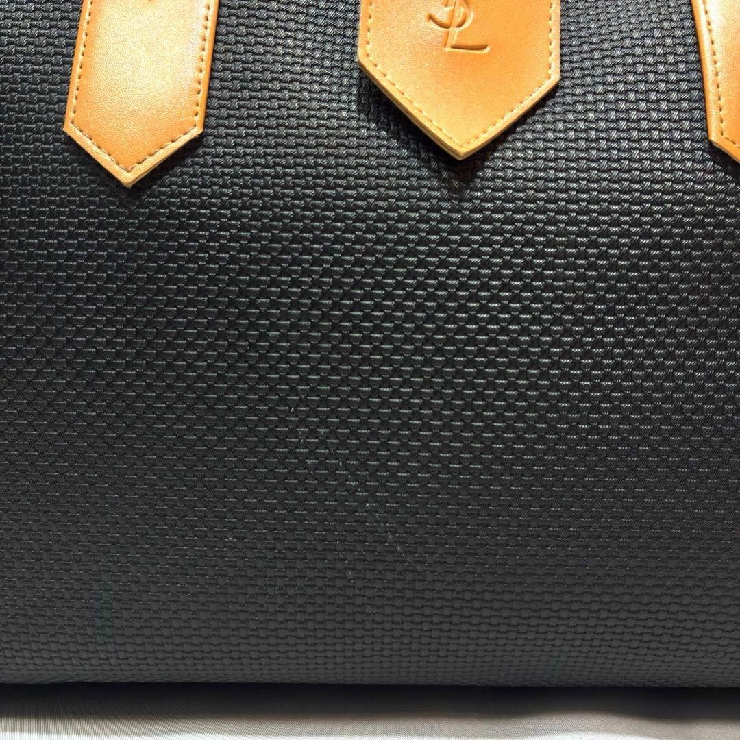 イヴサンローラン ボストンバッグ PVC 大容量 ヴィンテージ ロゴ 旅行バッグ