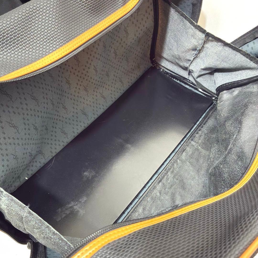 イヴサンローラン ボストンバッグ PVC 大容量 ヴィンテージ ロゴ 旅行バッグ