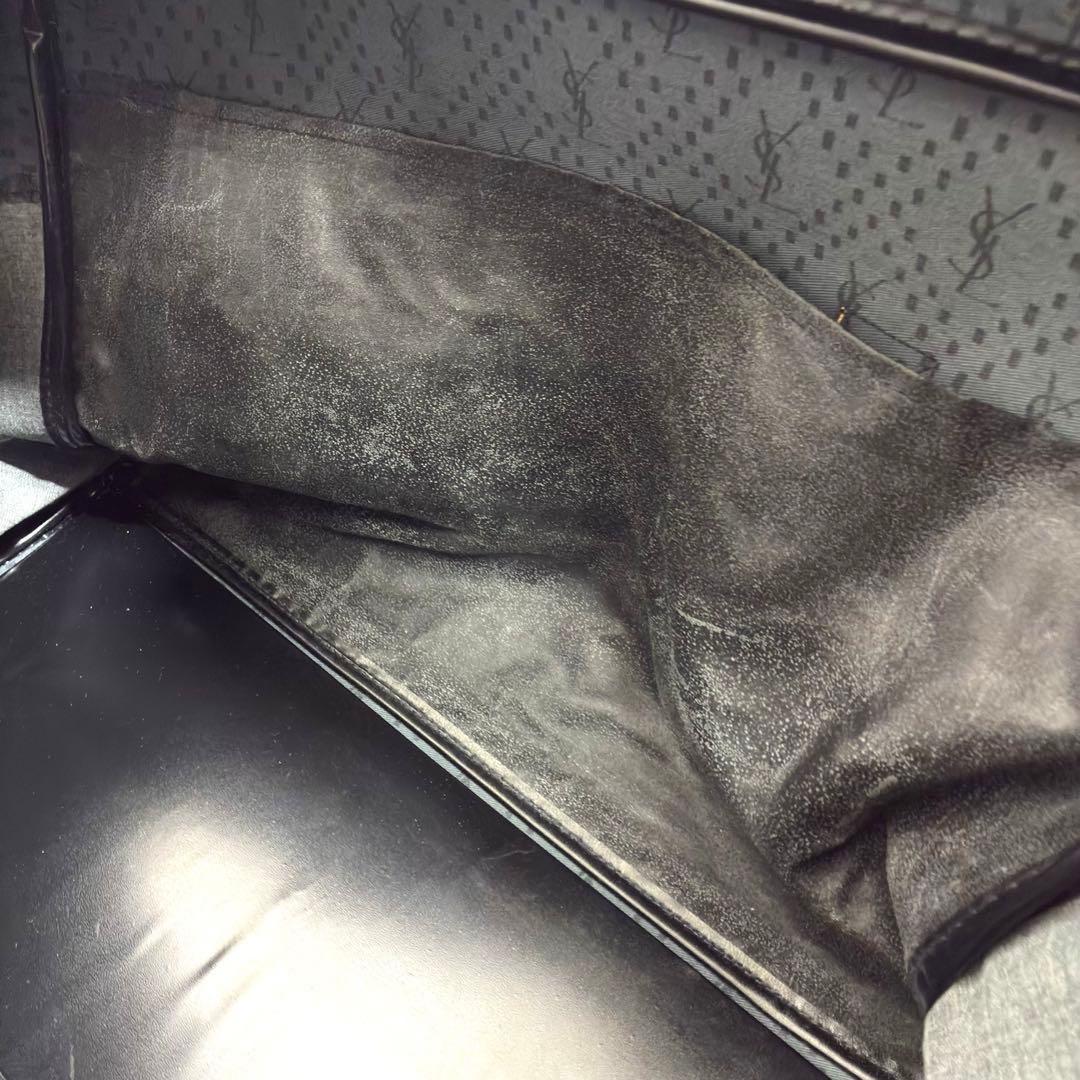 イヴサンローラン ボストンバッグ PVC 大容量 ヴィンテージ ロゴ 旅行バッグ