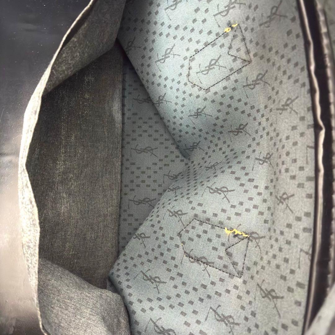 イヴサンローラン ボストンバッグ PVC 大容量 ヴィンテージ ロゴ 旅行バッグ