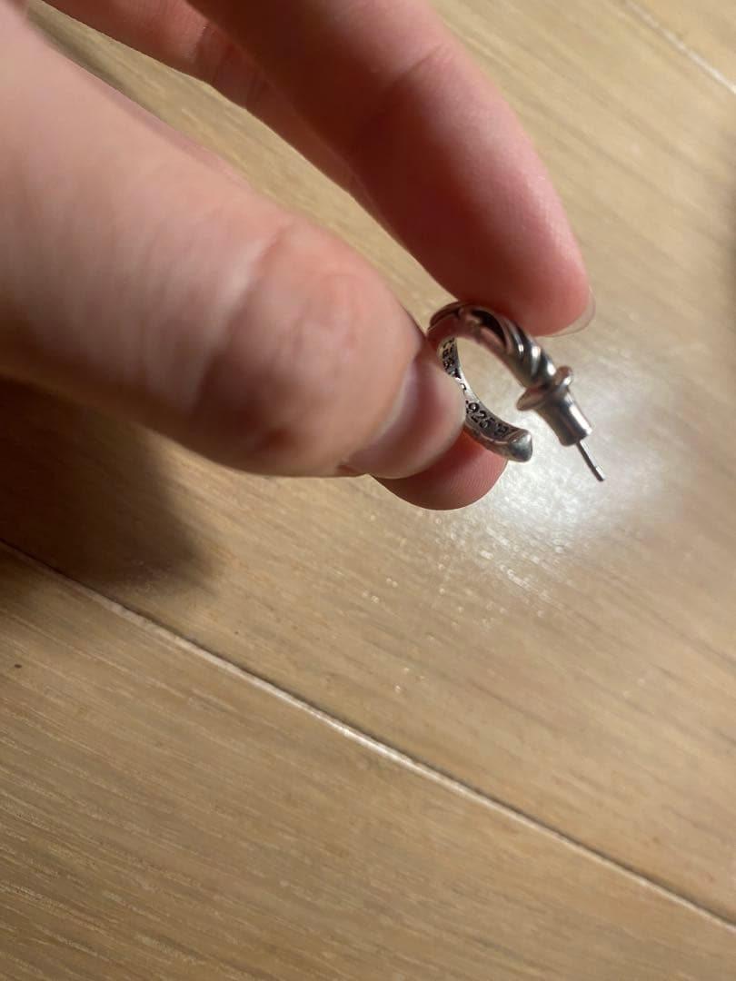 クロムハーツ スクロール フープイヤリング(ピアス)