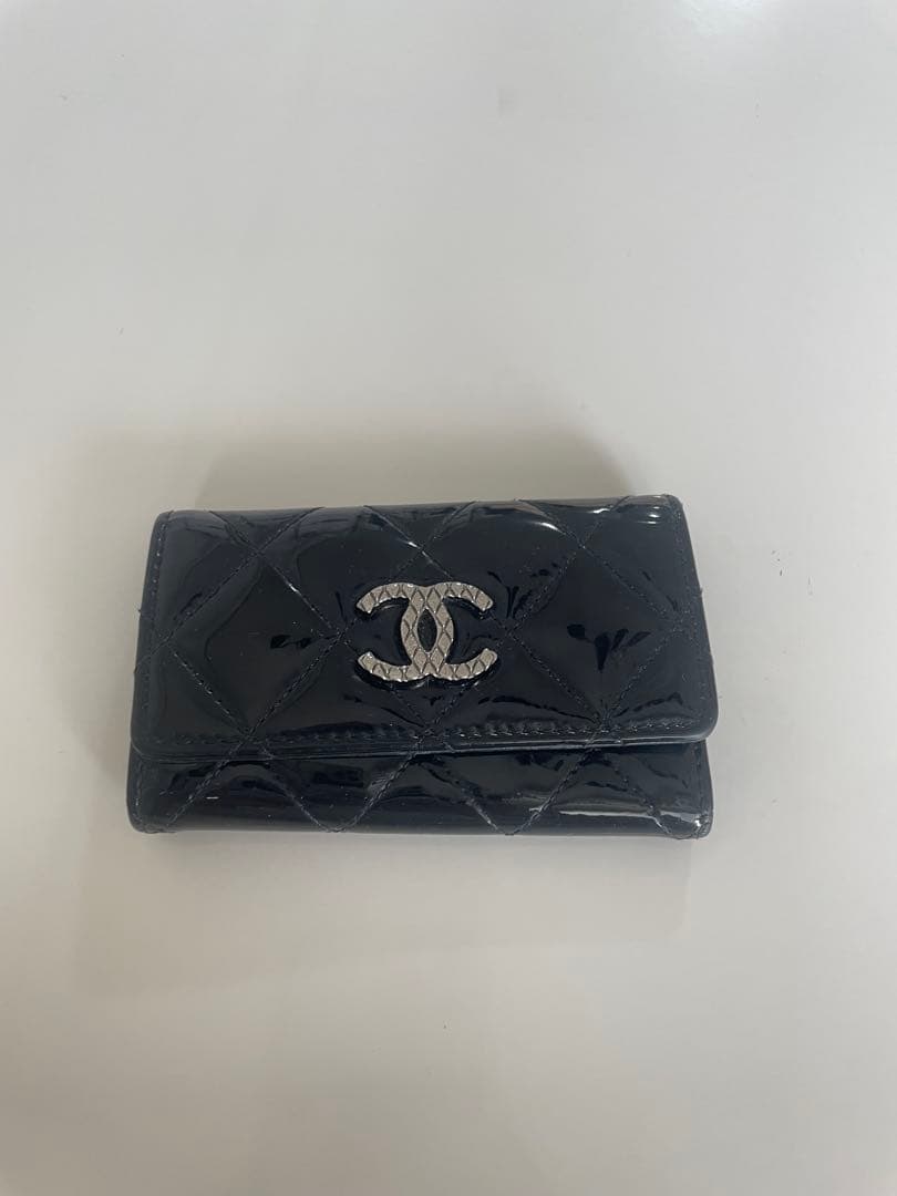 ミッシェル　　CHANEL キルティング ブラックキーケース