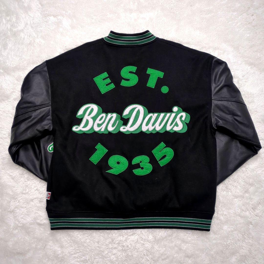 BEN DAVIS 袖切替 パイル 刺繍ロゴ スタジャン希少 XL 人気カラー