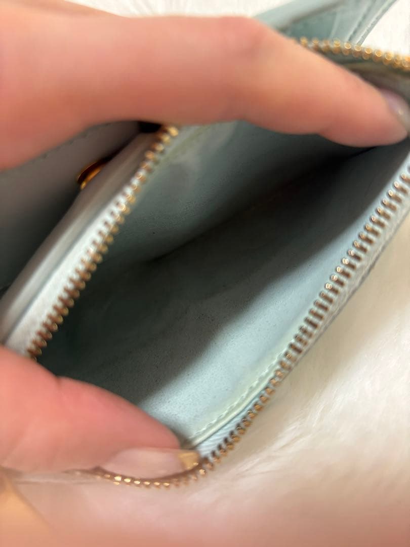 BOTTEGA VENETA 二つ折り財布 ライトブルー