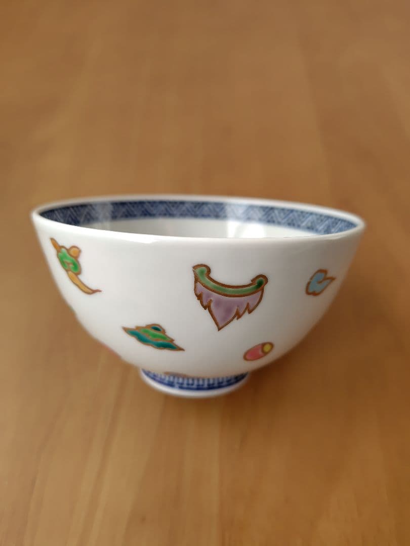 京焼 坂田瑠璃さん 飯碗 宝尽くし紋 ２個セット