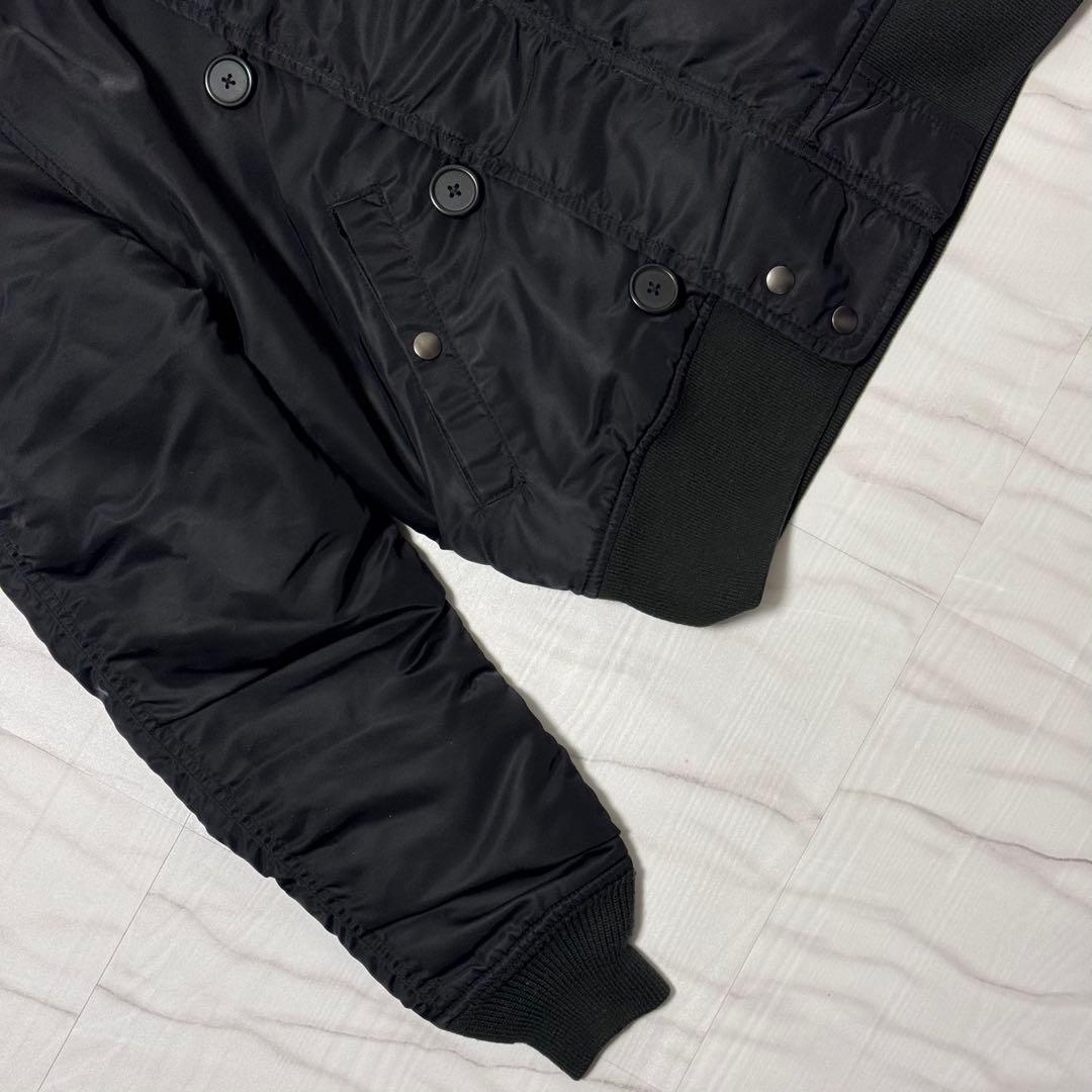 アヴィレックス N-2B ファーフード 黒 M フライトジャケット 短丈 ロゴ