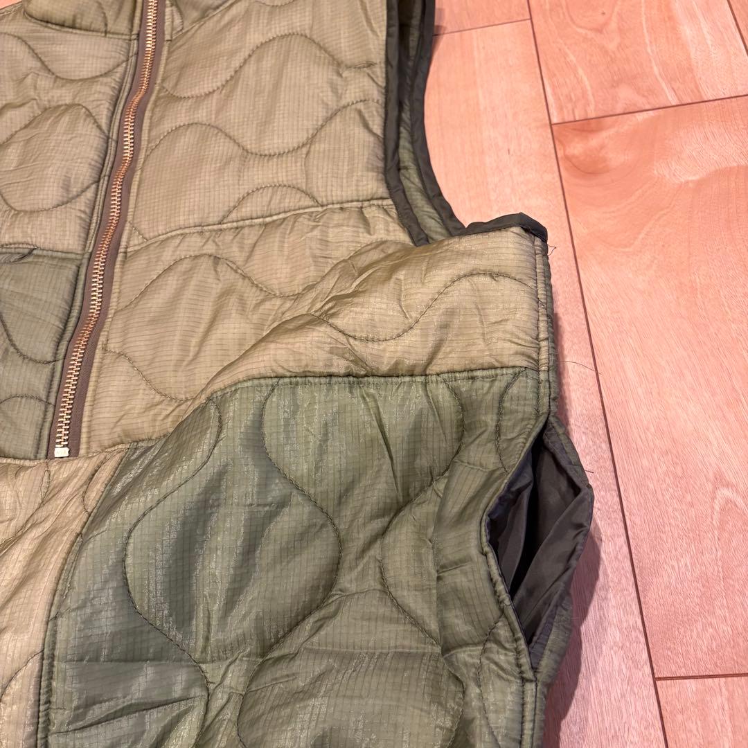 キルティングベスト　リメイク　ライナー　パッチワーク