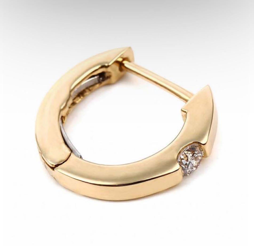 K18 ダイヤモンド入りピアス 片耳用