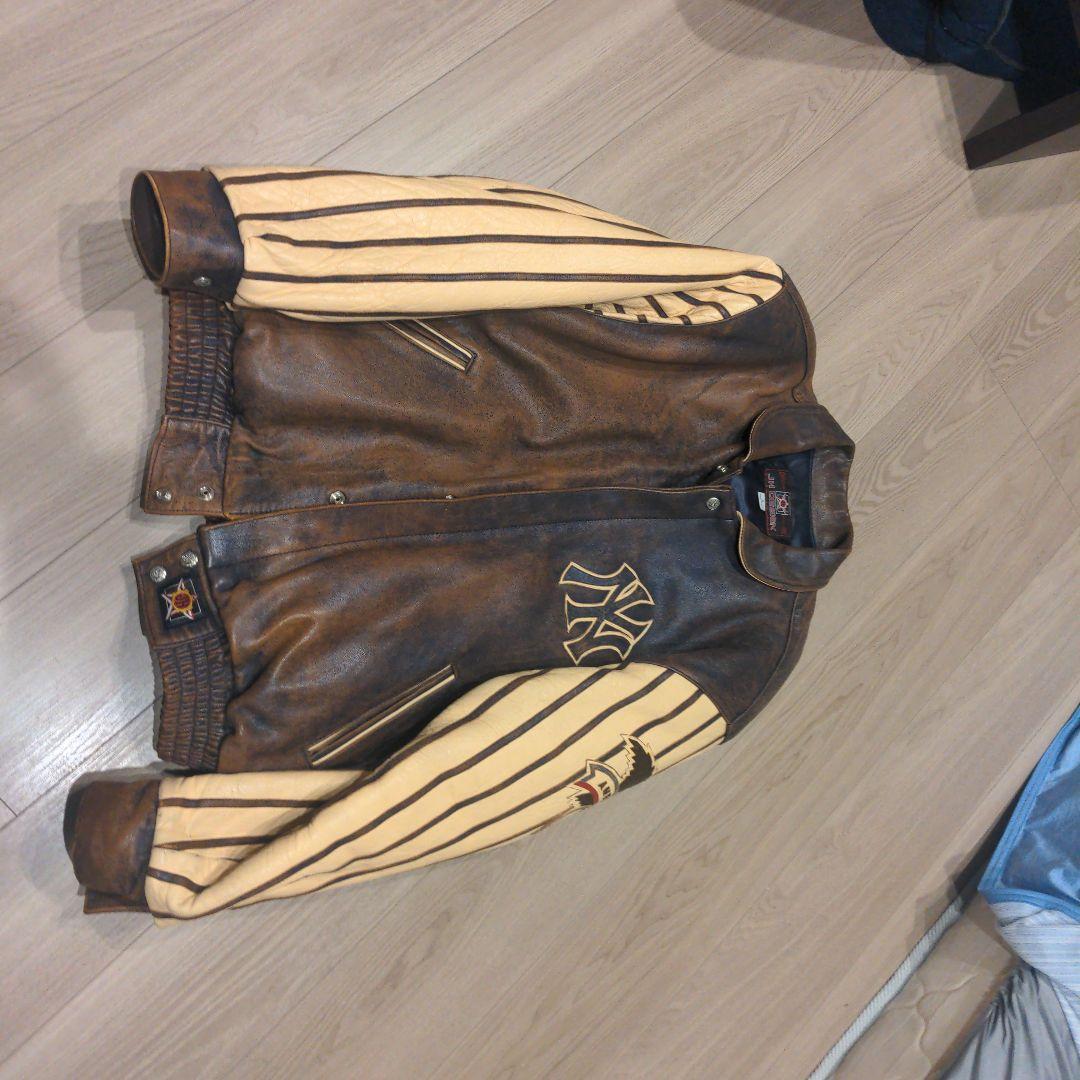 c*へ様 レザー ストライプジャケット Lサイズ