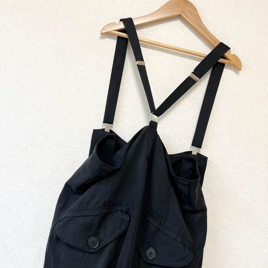 LIMI feu テンセル サスペンダー ハイウエスト ワイドパンツ