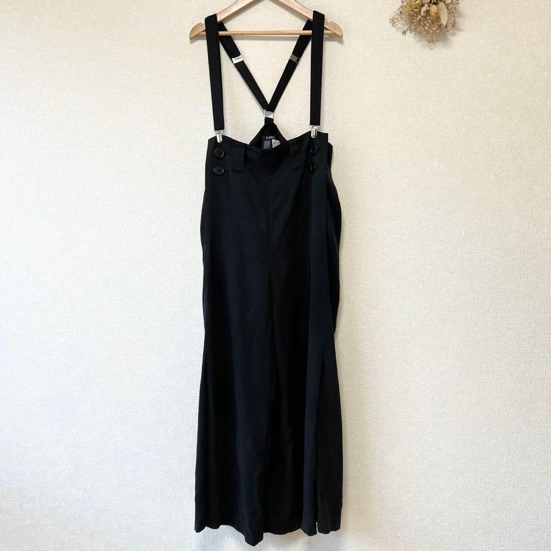 LIMI feu テンセル サスペンダー ハイウエスト ワイドパンツ