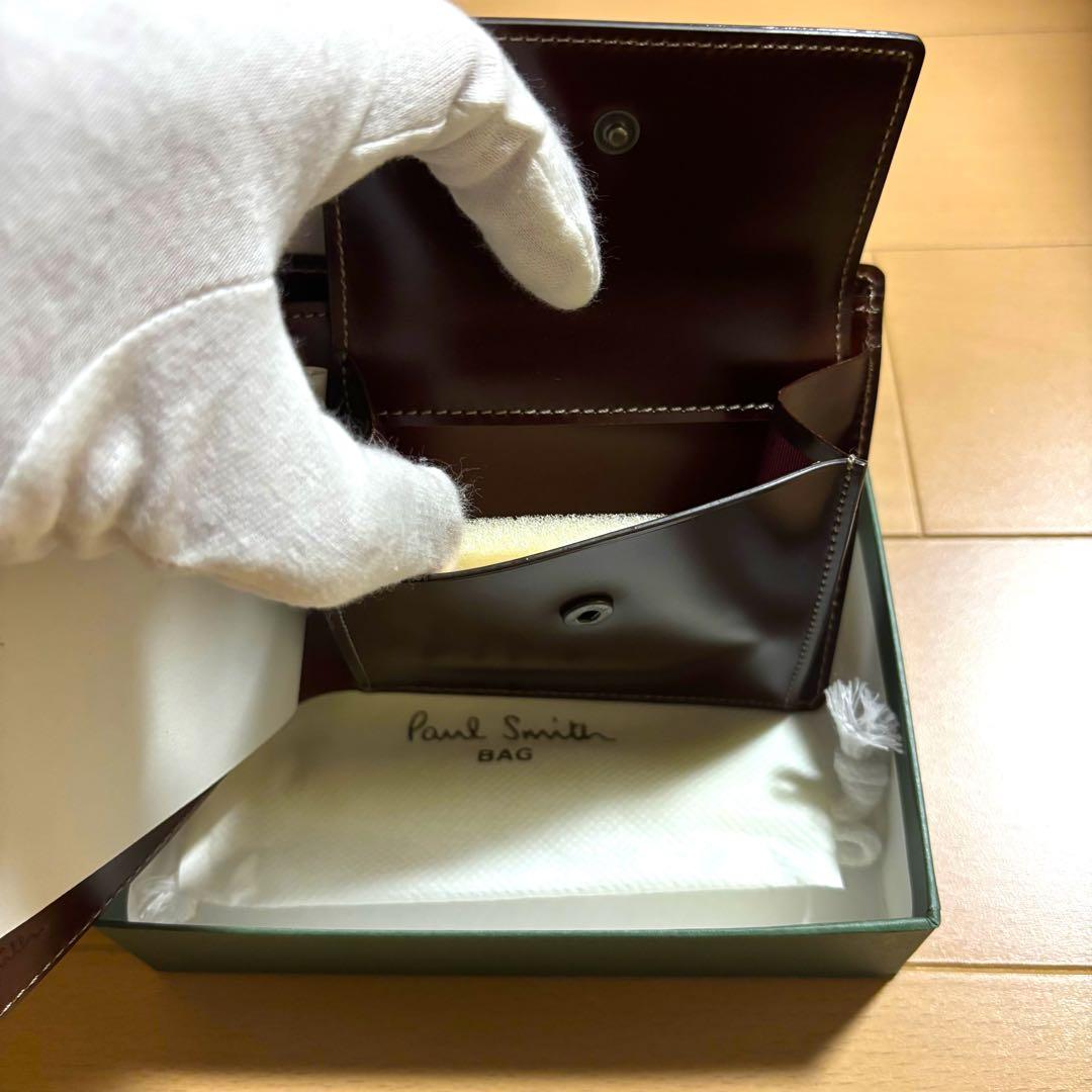 Paul Smith 超超激レア　初代コードバン　折り財布　新品　赤茶　総馬革