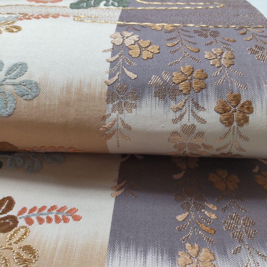 【名古屋帯】未使用品✣華やか、なのに軽い｜立体美が魅力の唐織 草花文 357cm