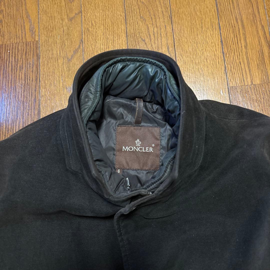 MONCLER ダークブラウン コットンモールスキンカバーオールテーラード