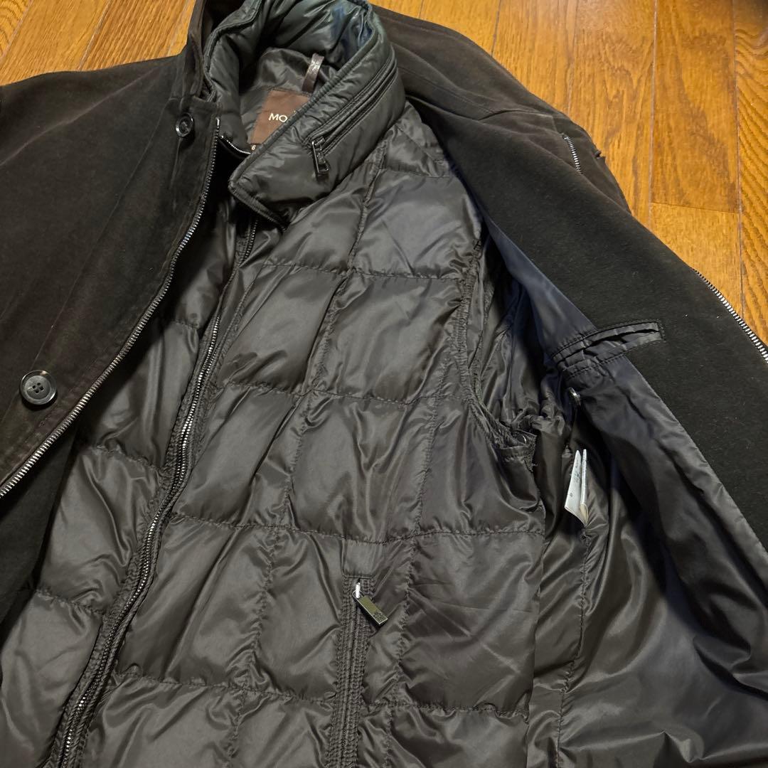 MONCLER ダークブラウン コットンモールスキンカバーオールテーラード