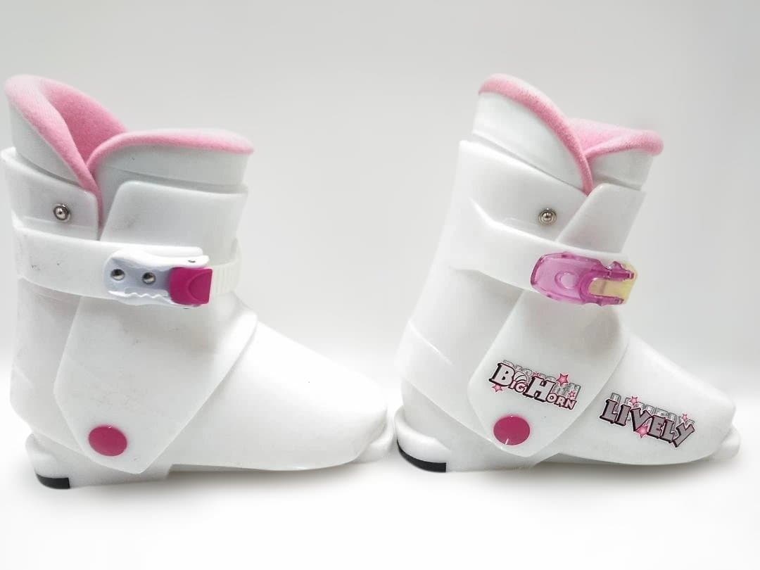 ジュニアスキー4点セット 女の子 エラン 130cm ブーツ 22cm ピンク