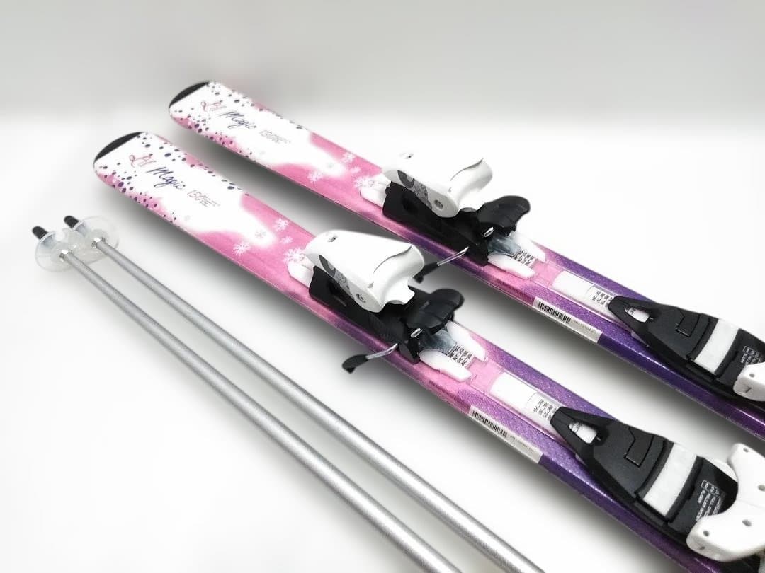 ジュニアスキー4点セット 女の子 エラン 130cm ブーツ 22cm ピンク