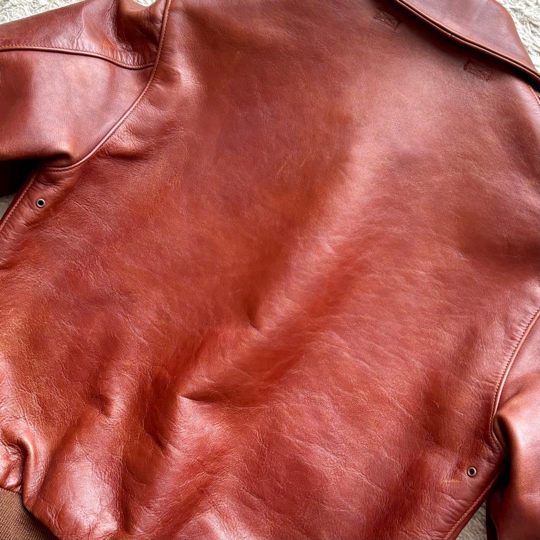 旧リアルマッコイズ A-2 フライトジャケット 実名復刻 ラセットブラウン 36