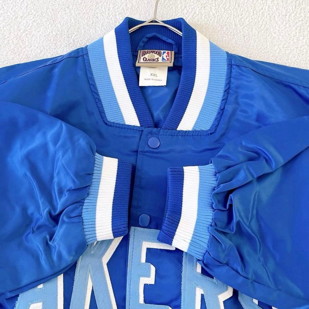 ★NBA LAKERS★スタジャン ボンバージャケット ビックサイズ 青 2XL