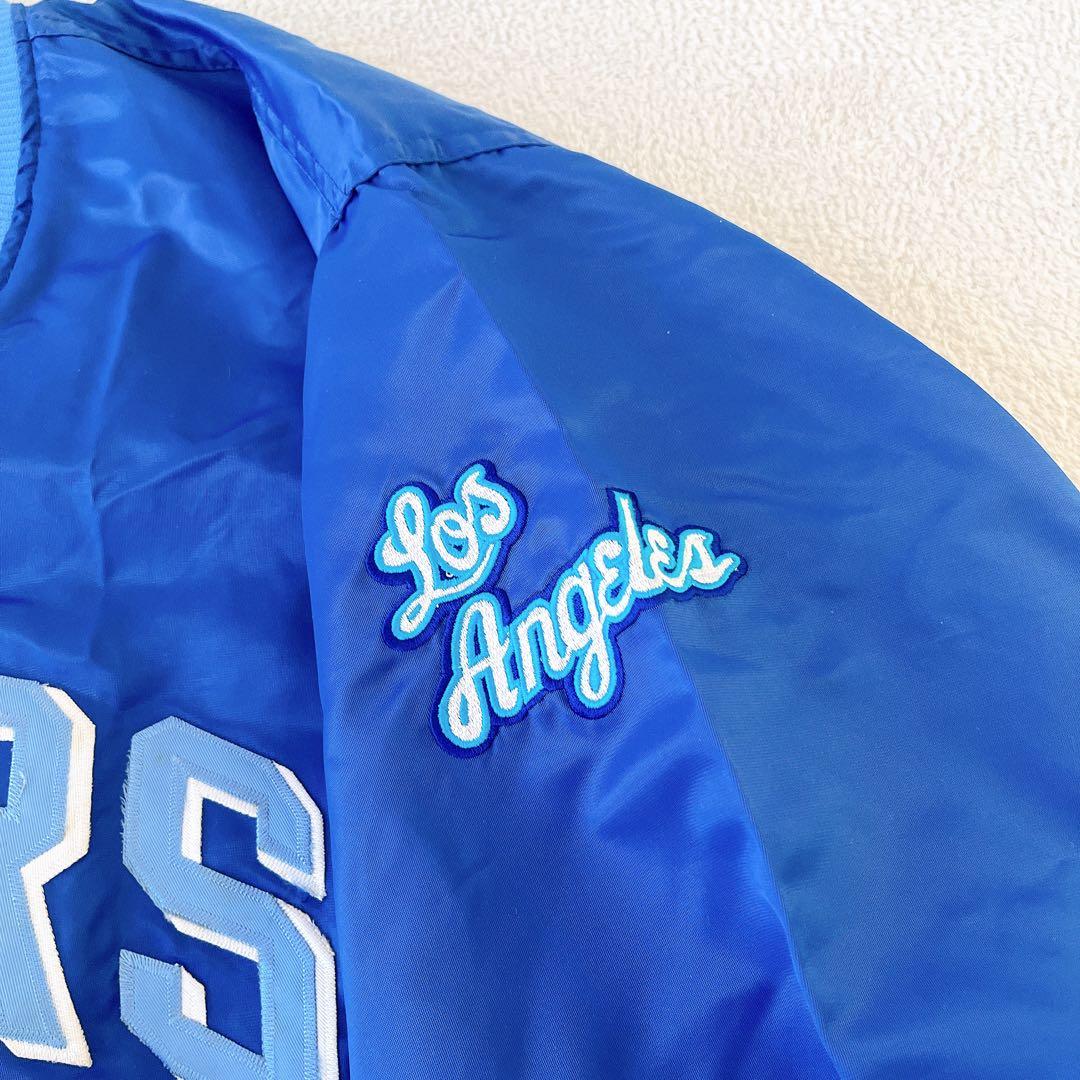 ★NBA LAKERS★スタジャン ボンバージャケット ビックサイズ 青 2XL