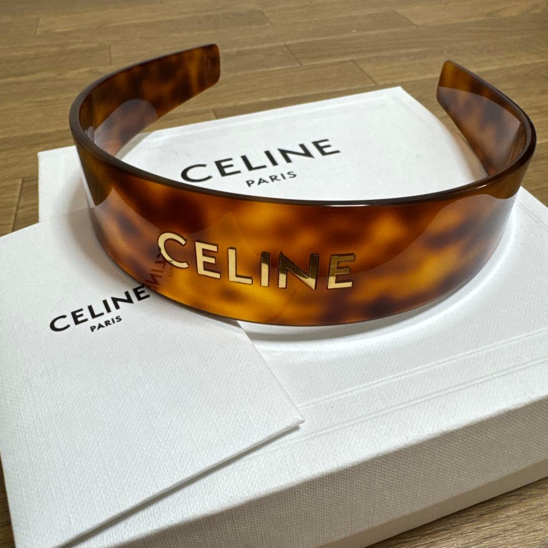 CELINE ブラウン カチューシャ