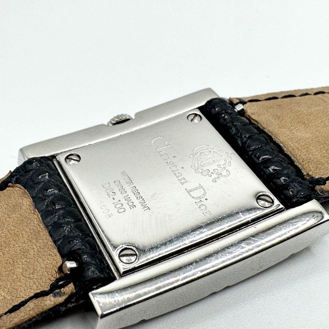 稼働/新品電池　クリスチャンディオール　クールカレ　腕時計　純正リザードベルト