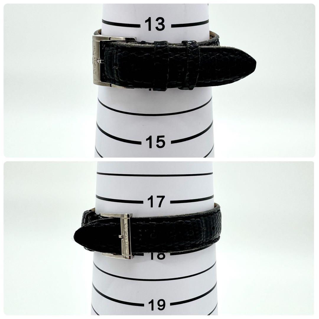 稼働/新品電池　クリスチャンディオール　クールカレ　腕時計　純正リザードベルト