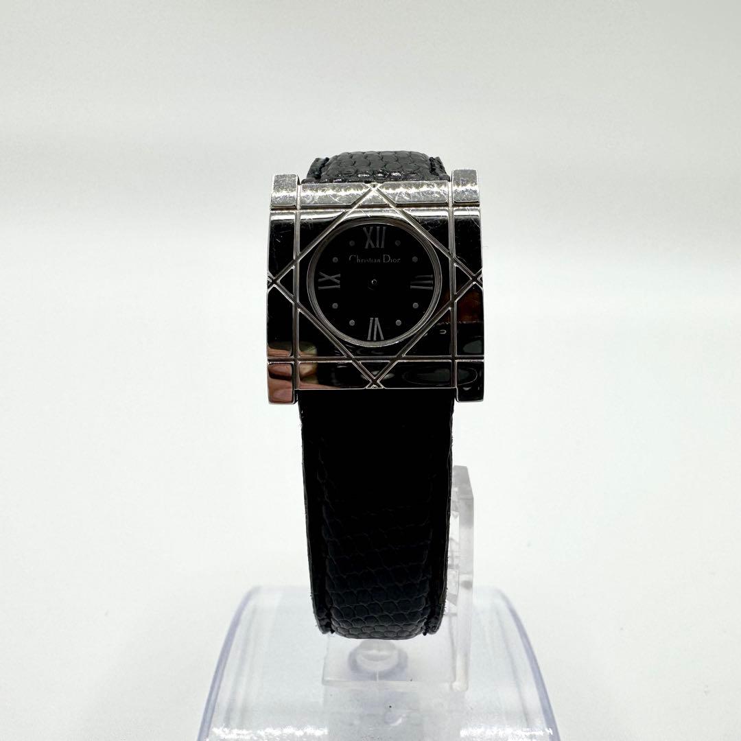 稼働/新品電池　クリスチャンディオール　クールカレ　腕時計　純正リザードベルト